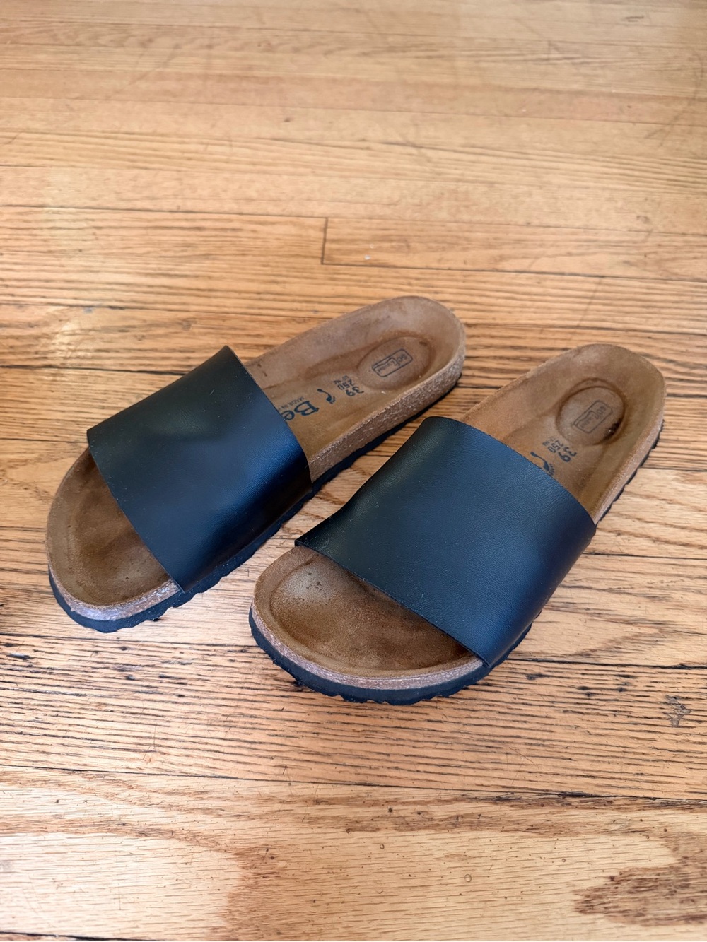 Betula by Birkenstock Regae Slides Sandals Black Size 39 Women’s